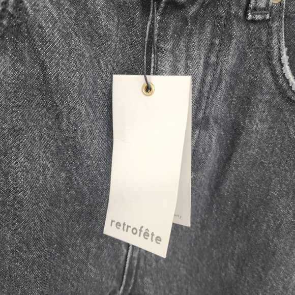 Retrofete Maggie Black Distressed Jeans Size 26 NWT - Picture 2 of 9